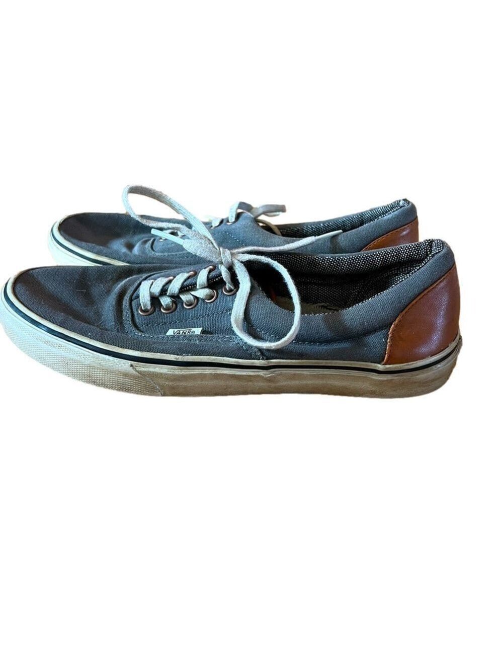 Vans Off The Wall Low Canvas Trainers Grey Black Men's Size 10